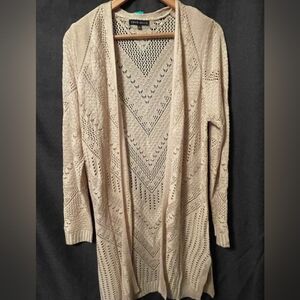 Long crotcheted over shirt/sweater
